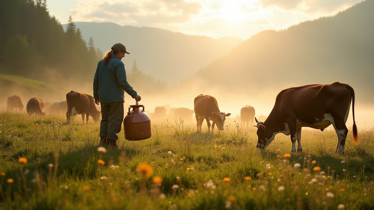 Traite matinale dans les alpages français